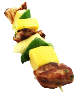 Skewers Of Chicken And Pineapple.