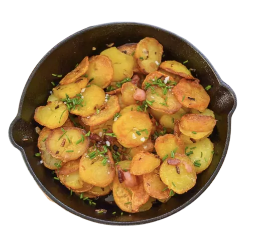 Fried Potatoes With Vegetables.