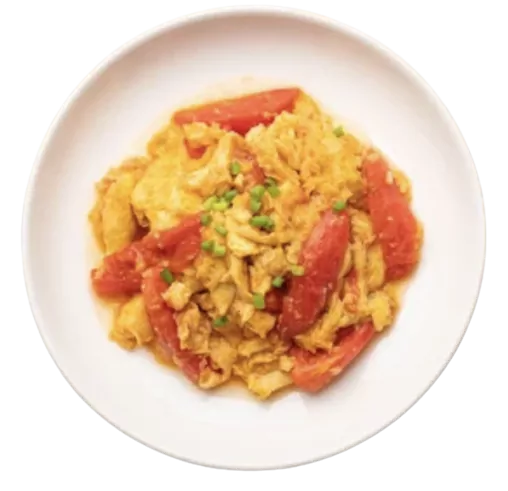 Scrambled Eggs With Vegetables.