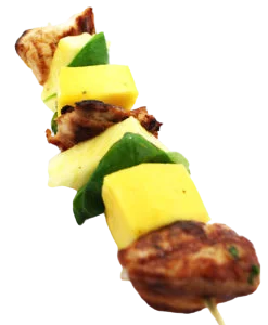 Skewers Of Chicken And Pineapple.